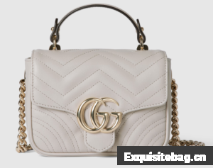 GUCCI GG MARMONT MINI TOP HANDLE BAG 811238 Beige