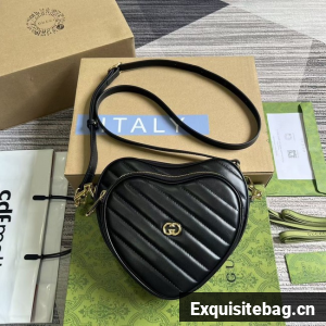 GUCCI GG MARMONT SMALL SHOULDER BAG 751628 BLACK