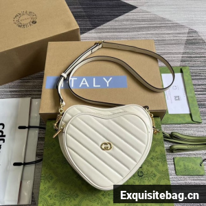 GUCCI GG MARMONT SMALL SHOULDER BAG 751628 WHITE