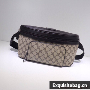 GUCCI GG Supreme Belt Bag 406372 Brown