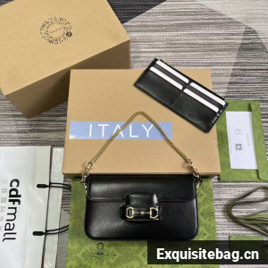 GUCCI HORSEBIT 1955 SOFT SMALL SHOULDER BAG 752002 black