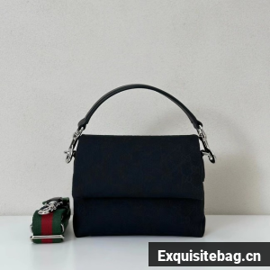 GUCCI HORSEBIT 1955 SOFT SMALL TOP HANDLE BAG 521617 black