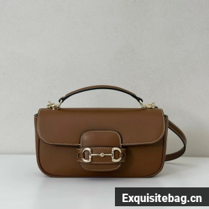 GUCCI HORSEBIT 1955 SOFT SMALL TOP HANDLE BAG 815206 brown