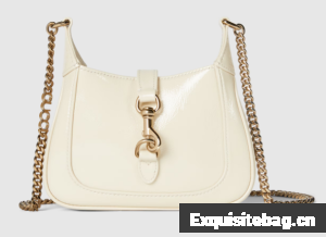 GUCCI JACKIE NOTTE MINI BAG 782889 Ivory patent leather