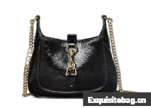 GUCCI JACKIE NOTTE MINI BAG 782889 black patent leather