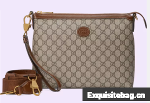 GUCCI MESSENGER BAG WITH INTERLOCKING G 726833 Brown
