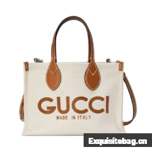 GUCCI MINI TOTE BAG WITH GUCCI PRINT 772144 Beige