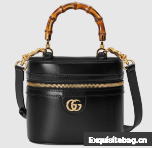 GUCCI MINI VANITY BAG WITH BAMBOO HANDLE 760200 black