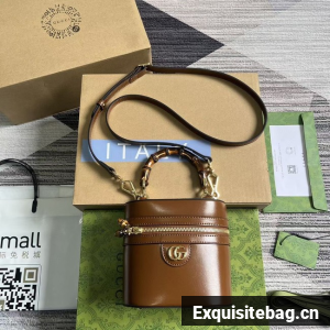 GUCCI MINI VANITY BAG WITH BAMBOO HANDLE 760200 brown