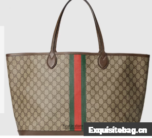 GUCCI OPHIDIA GG LARGE TOTE BAG 726755 Brown