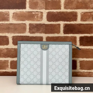 GUCCI OPHIDIA GG POUCH 625549 Dusty blue