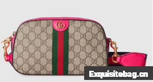 GUCCI OPHIDIA GG SMALL CROSSBODY BAG 752591 Fuchsia