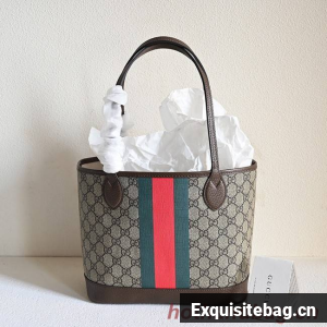 GUCCI OPHIDIA SMALL TOTE BAG 726762 BROWN