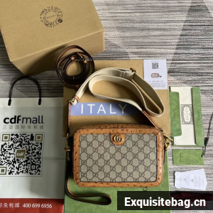 GUCCI SHOULDER BAG WITH DOUBLE G 710861 brown