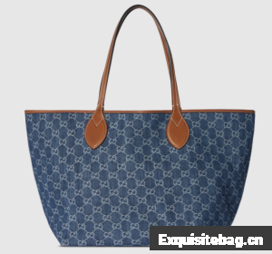 GUCCI TOTISSIMA MEDIUM TOTE BAG 820481 Blue GG denim