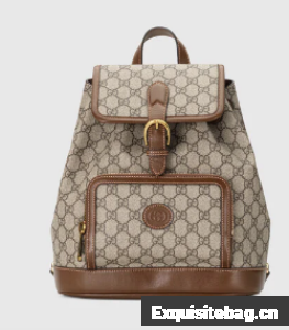 Gucci Backpack with Interlocking G 674147 Brown