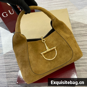 Gucci Beatrix medium tote bag suede 850926 brown suede