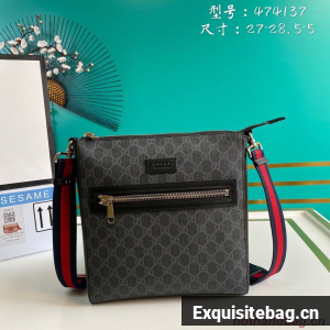 Gucci Canvas Messenger Bag 474137 black