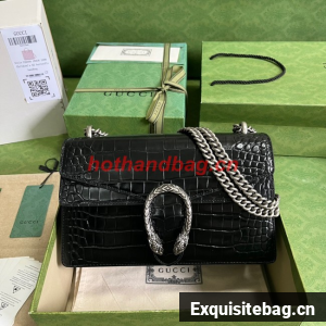 Gucci Dionysus Alligator pattern small shoulder bag 400249 black