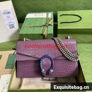 Gucci Dionysus Alligator pattern small shoulder bag 400249 purple
