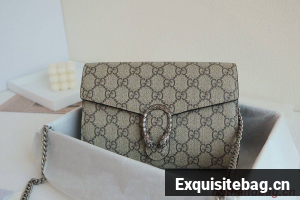 Gucci Dionysus GG Supreme Shoulder Bag 401231 Apricot