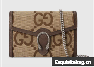Gucci Dionysus jumbo GG chain wallet 401231 brown