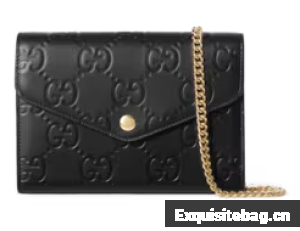 Gucci GG CHAIN WALLET 781555 Black
