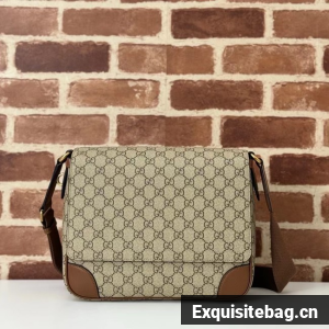 Gucci GG EMBLEM MEDIUM CROSSBODY BAG 821154 brown