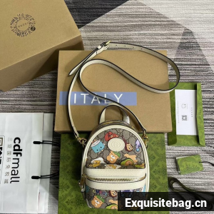 Gucci GG EMBLEM MINI BACKPACK 725654 WHITE