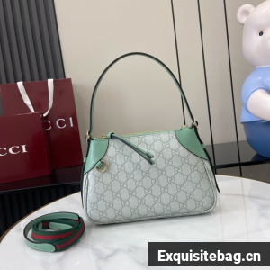 Gucci GG EMBLEM SMALL SHOULDER BAG 815218 Sage green