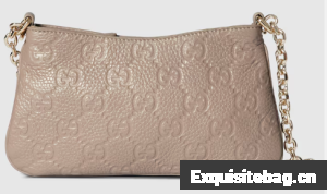 Gucci GG EMBLEM SUPER MINI BAG 815278 Taupe 