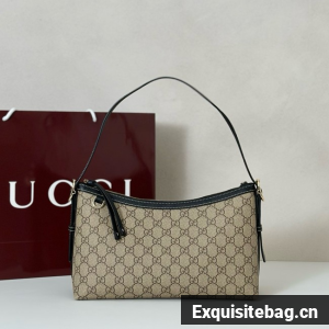 Gucci GG Emblem medium shoulder bag GG canvas 847449 black