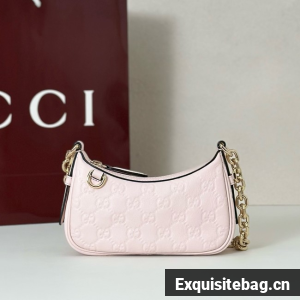 Gucci GG Emblem mini shoulder bag 847091 pink