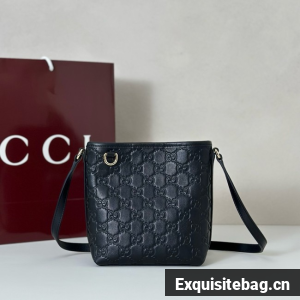 Gucci GG Emblem nano bucket bag 847090 black