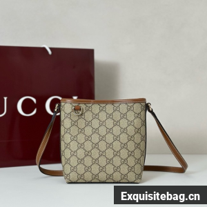 Gucci GG Emblem nano bucket bag GG canvas 847090 brown