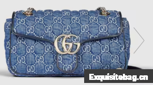 Gucci GG MARMONT SMALL SHOULDER BAG 443497 Blue GG denim