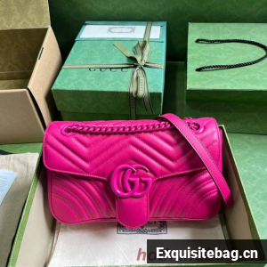 Gucci GG MARMONT SMALL SHOULDER BAG 443497 plum