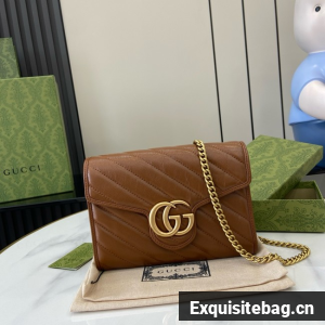 Gucci GG MARMONT SUPER MINI BAG 474575 browm