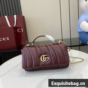 Gucci GG MILANO MINI TOP HANDLE BAG 806017-1 Rosso Ancora red 