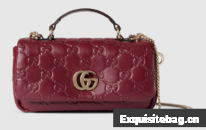 Gucci GG MILANO MINI TOP HANDLE BAG 806017-3 Rosso Ancora red