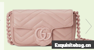 Gucci GG Marmont belt bag 699757 Light pink