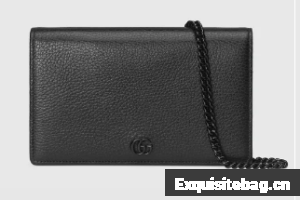 Gucci GG Marmont chain wallet 497985 black