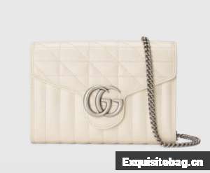 Gucci GG Marmont matelasse mini bag 474575 White