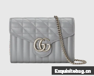 Gucci GG Marmont matelasse mini bag 474575 gray