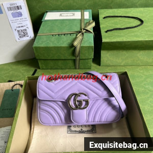 Gucci GG Marmont matelasse shoulder bag 447632 Lilac