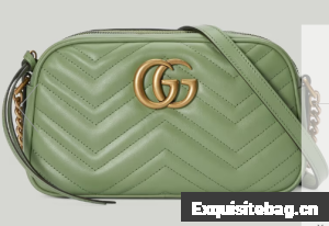 Gucci GG Marmont matelasse shoulder bag 447632 Sage green