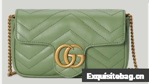 Gucci GG Marmont matelasse super mini bag 476433 Sage green