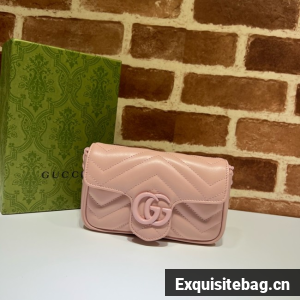 Gucci GG Marmont mini shoulder bag 699757 pink