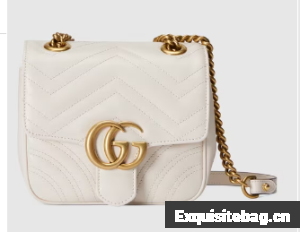 Gucci GG Marmont mini shoulder bag 739682 white