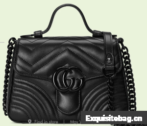 Gucci GG Marmont mini top handle bag 702563 black